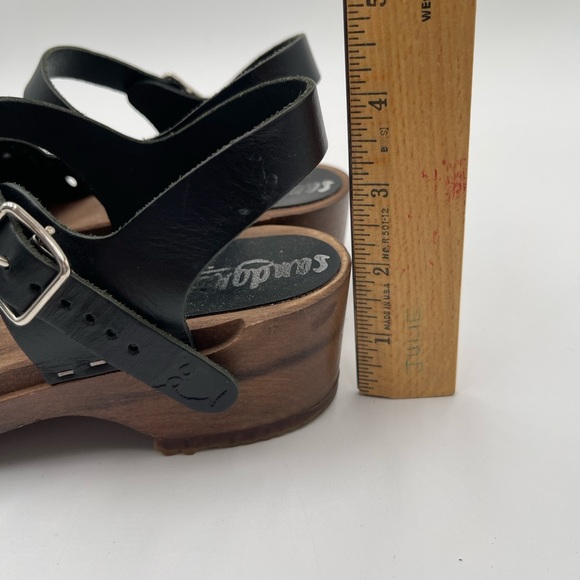 Sandgrens Hand Crafted Milan Wood Nubuck Leather Clog Sandals Sz 40 US 9-9.5 - Picture 15 of 16